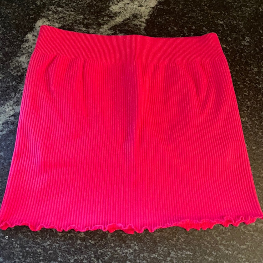 Spiritual Gangster Amor Bandeau Pink Ribbed Tube Crop Top XS/S